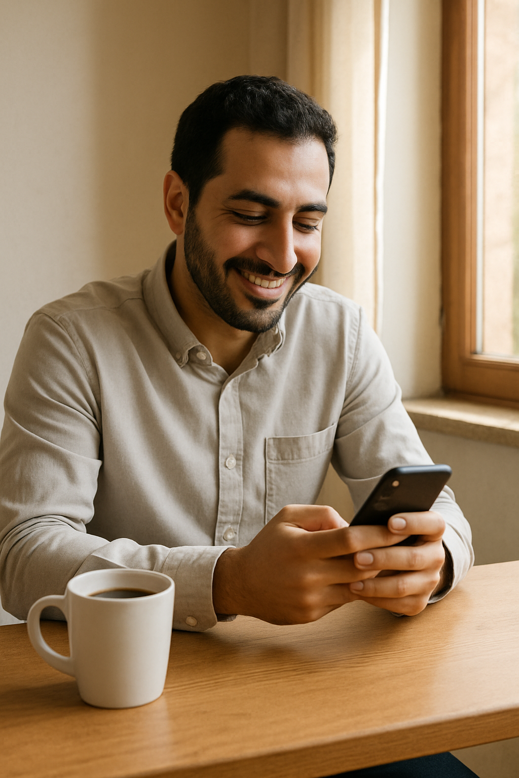 customer on mobile phone